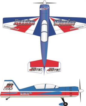 Extreme Flight Yak 54 Printed Russian Thunder Graphic Package